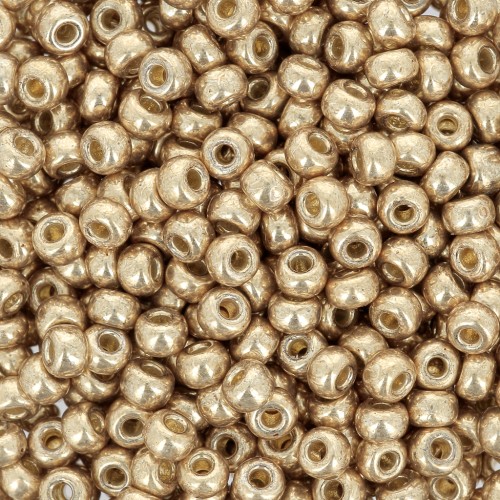 Rocaille Miyuki Duracoat 8/0 4204 - Galvanized Champagne paquet de 100g