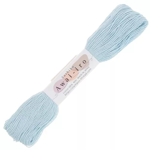 Fil à broder pour technique japonaise Sashiko - Olympus - Bleu pâle x40m