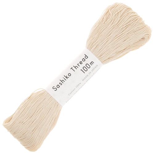 Fil à broder pour technique japonaise Sashiko - Olympus - Crème x100m