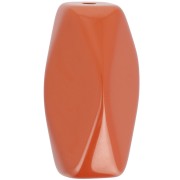 Perle tube hexagonale en résine opaque 25x15 mm - Terracotta x1|raw }}