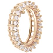 Serti griffe ovale 4120 14x10 mm avec oxydes de zirconium - Laiton brut - Crystal