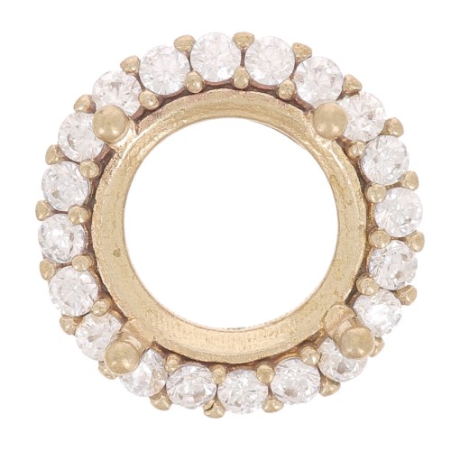 Serti griffe rond 1088 8 mm avec oxydes de zirconium - Laiton brut - Crystal
