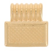 Mini pendentif rectangle 10 mm avec résine époxy - Doré à l'or fin - Jaune x1