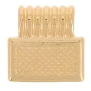 Mini pendentif rectangle 10 mm avec résine époxy - Doré à l'or fin - Jaune x1