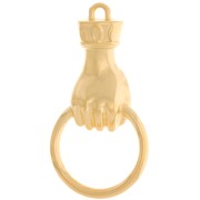 Pendentif main 33x17 mm - Doré à l'or fin x1|raw }}