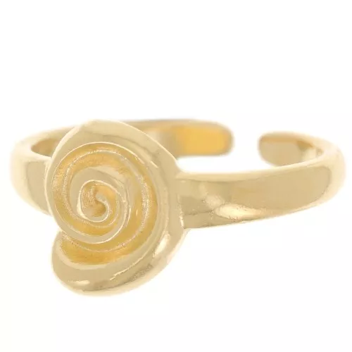 Bague fine coquillage - Taille 54 à 56 - Doré à l'or fin x1