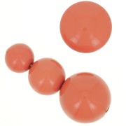 Assortiment de 26 perles rondes 8-10-14 mm & 2 cabochons résine opaque Terre cuite|raw }}