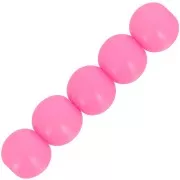 Perles en résine opaque 6 mm - Rose fluo x10
