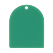 Pendentif forme arche 25x20 mm en acétate mat - Vert foncé x1