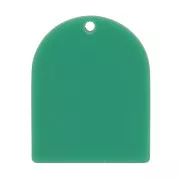 Pendentif forme arche en acétate mat 25x20 mm - Vert foncé x1