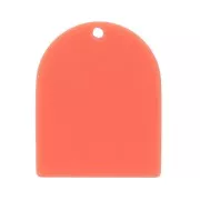 Pendentif forme arche 25x20 mm en acétate mat - Orange foncé x1
