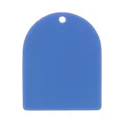 Pendentif forme arche 25x20 mm en acétate mat - Bleu jeans x1