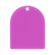 Pendentif forme arche 25x20 mm en acétate mat - Violet x1