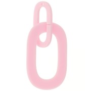 Pendentif maillon XXL en acétate 64x26 mm - Rose clair x1|raw }}