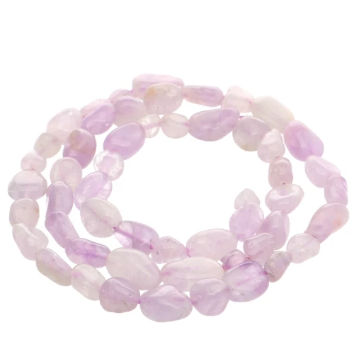 Perles nuggets irréguliers 6 - 8 mm en pierre gemme - Light Amethyste x40cm