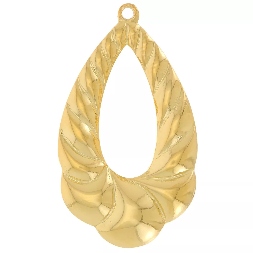 Lot De 60 Perles Breloques En Métal Doré Forme Goutte - Pour Création De Bijoux Fantaisie
