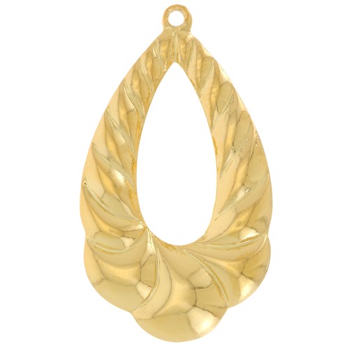 Collier Vintage Avec Gros Pendentif Ovale Bombé - En Bakélite, Effet Roux, Parfait état