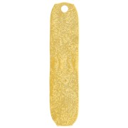 Pendentif rectangle irrégulier texturé 26.5x6 mm - Doré à l'or fin x1|raw }}