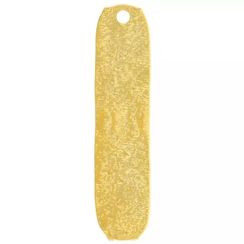 Pendentif rectangle irrégulier texturé 26.5x6 mm - Doré à l'or fin x1