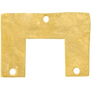 Pendentif chandelier forme pont texturé 15x20.5 mm - Doré à l'or fin x1|raw }}