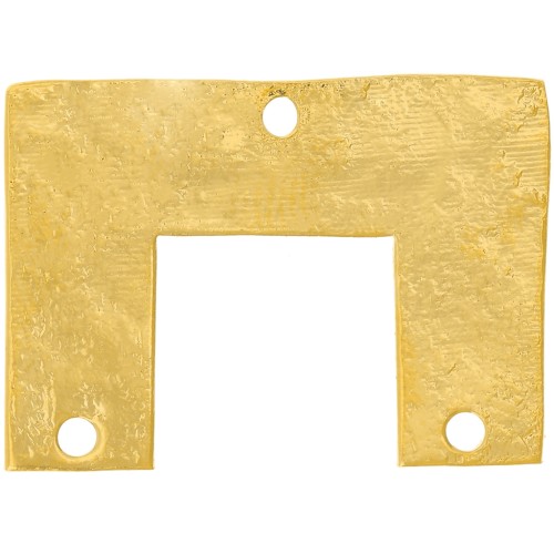 Pendentif chandelier forme pont texturé 15x20.5 mm - Doré à l'or fin x1