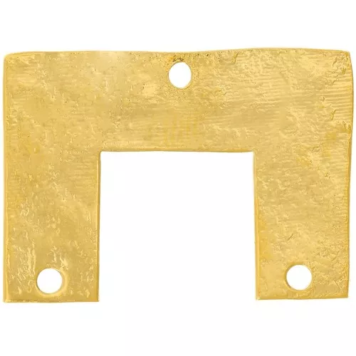 Pendentif chandelier forme pont texturé 15x20.5 mm - Doré à l'or fin x1