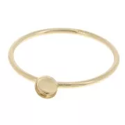 Bague fine serti pour cabochon 3 mm - Taille 49 - Gold filled (or laminé) x1