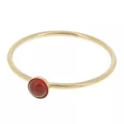 Bague fine serti pour cabochon 3 mm - Taille 49 - Gold filled (or laminé) x1