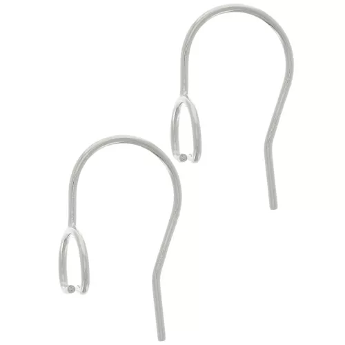 Crochets d'oreilles attache pendentif 14x8 mm - Argent 925 x2