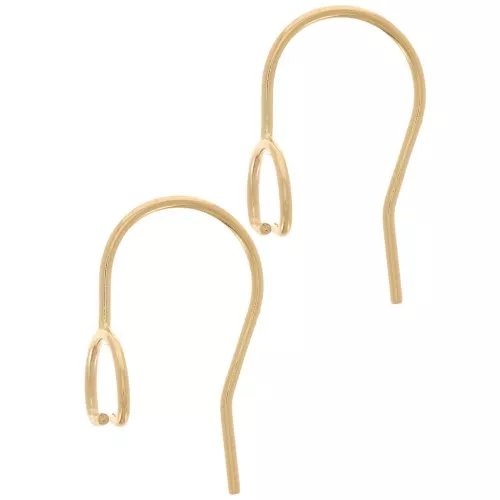 Crochets d'oreilles attache pendentif 14x8mm -Gold Filled (or laminé) x2
