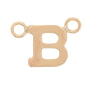 Intercalaire lettre alphabet 6x9 mm - B - Gold filled (or laminé) x1