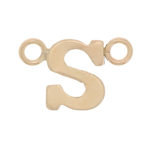 Intercalaire lettre alphabet 6x9 mm - S - Gold filled (or laminé) x1