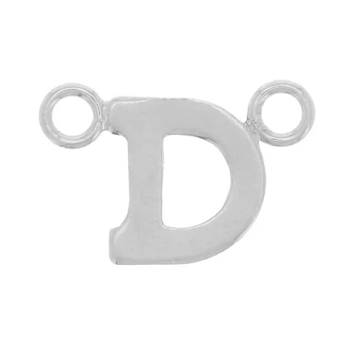 Intercalaire lettre alphabet 6x9 mm - D - Argent 925 x1