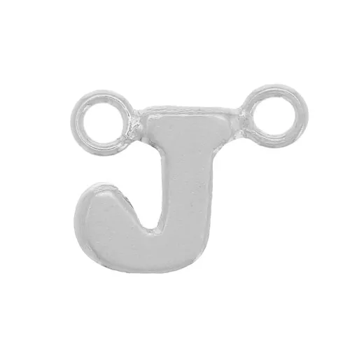 Intercalaire lettre alphabet 6x8 mm - J - Argent 925 x1