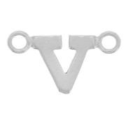Intercalaire lettre alphabet 6x11 mm - V - Argent 925 x1|raw }}