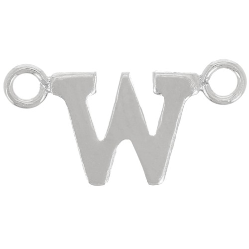 Intercalaire lettre alphabet 6x12 mm - W - Argent 925 x1