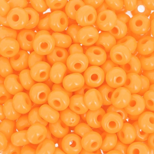 Perles rocailles Preciosa 6/0 4 mm - Opaque Orange x20g
