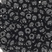 Perles rocailles Preciosa 6/0 4 mm - Opaque Jet x20g