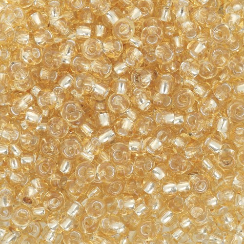 Perles rocailles Preciosa 9/0 2.5 mm - Gold Silver Lined x250g