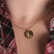 Breloque pierre de naissance 6mm oxyde zirconium Avril - Acier inox 304L  - Crystal