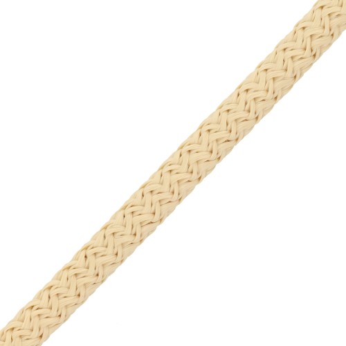 Cordon en polyester tressé 5 mm - Beige x1m