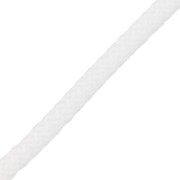 Cordon en polyester tressé 5 mm - Blanc x1m