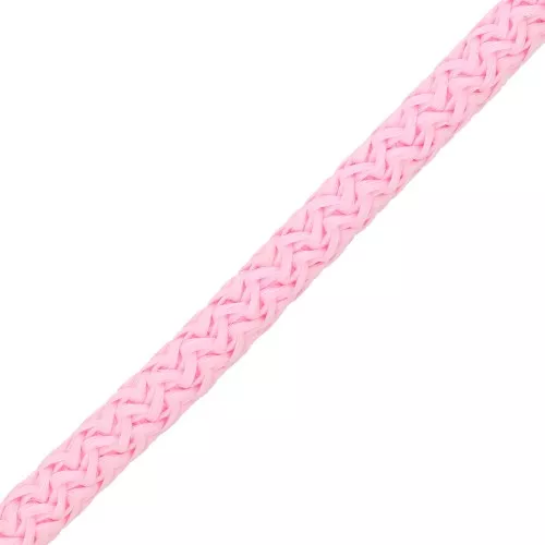 Cordon en polyester tressé 5 mm - Rose clair x1m