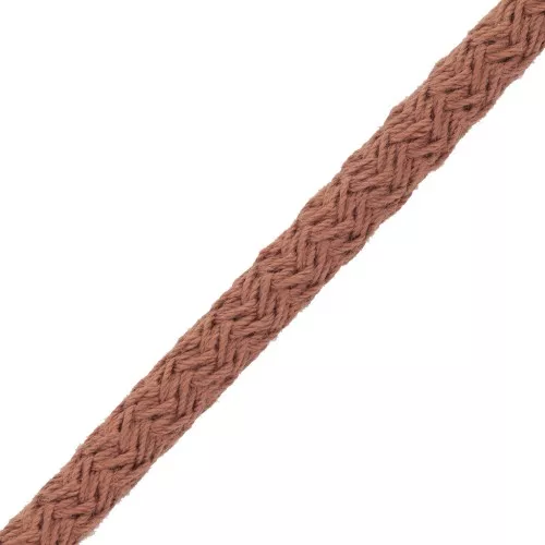 Cordon en polyester tressé 5 mm - Marron x1m