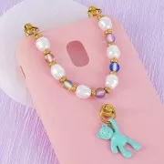 Rivets avec anneau 9x8 mm pour coque telephone portable - Acier inox 304 Doré x2