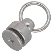 Rivets avec anneau 9x8 mm pour coque telephone portable - Acier inox 304L x2