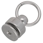 Rivets avec anneau 9x8 mm pour coque telephone portable - Acier inox 304L x2