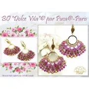 Perles en verre Piros® par Puca® 2x5 mm - Halo Fuchsia x10g