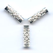Tubes filigranés 12x4 mm  argenté x6|raw }}