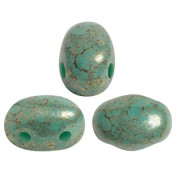 Perles en verre Samos® par Puca® 7x5 mm - Op Green Turquoise Red Terracotta x10g|raw }}